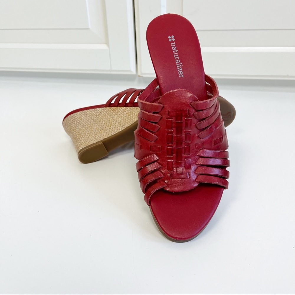 Naturalizer | Urbain Leather Wedged Sandals Size 7 1/2